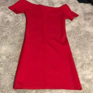 Red off shoulder dress size medium